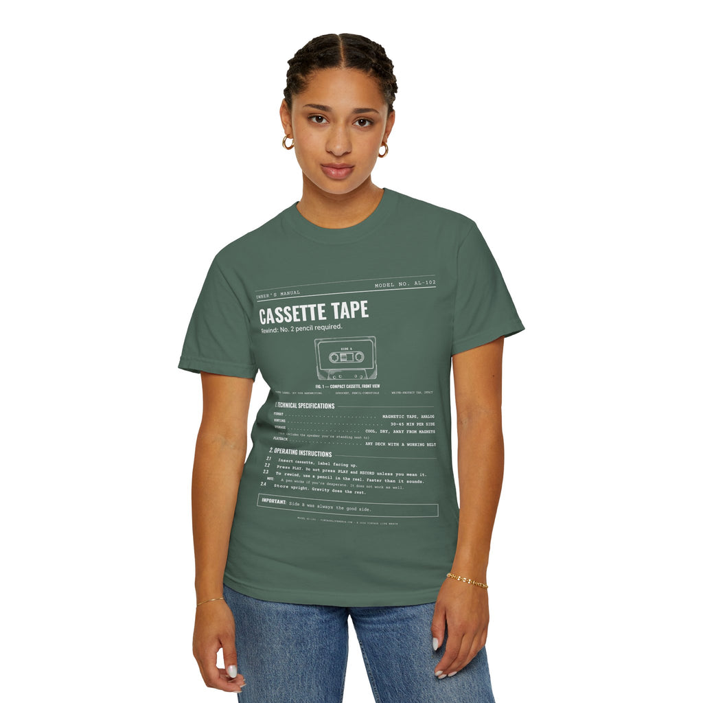 Cassette Tape Spec Sheet Shirt | Analog Life Vintage Tee