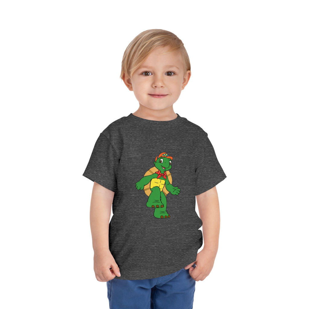 Kids Turtle Graphic Toddler Tee | Retro Cartoon Turtle in Cap