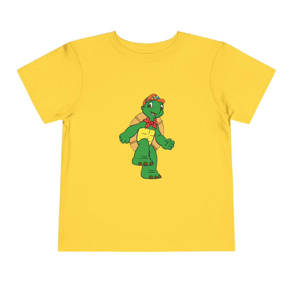 Kids Turtle Graphic Toddler Tee | Retro Cartoon Turtle in Cap