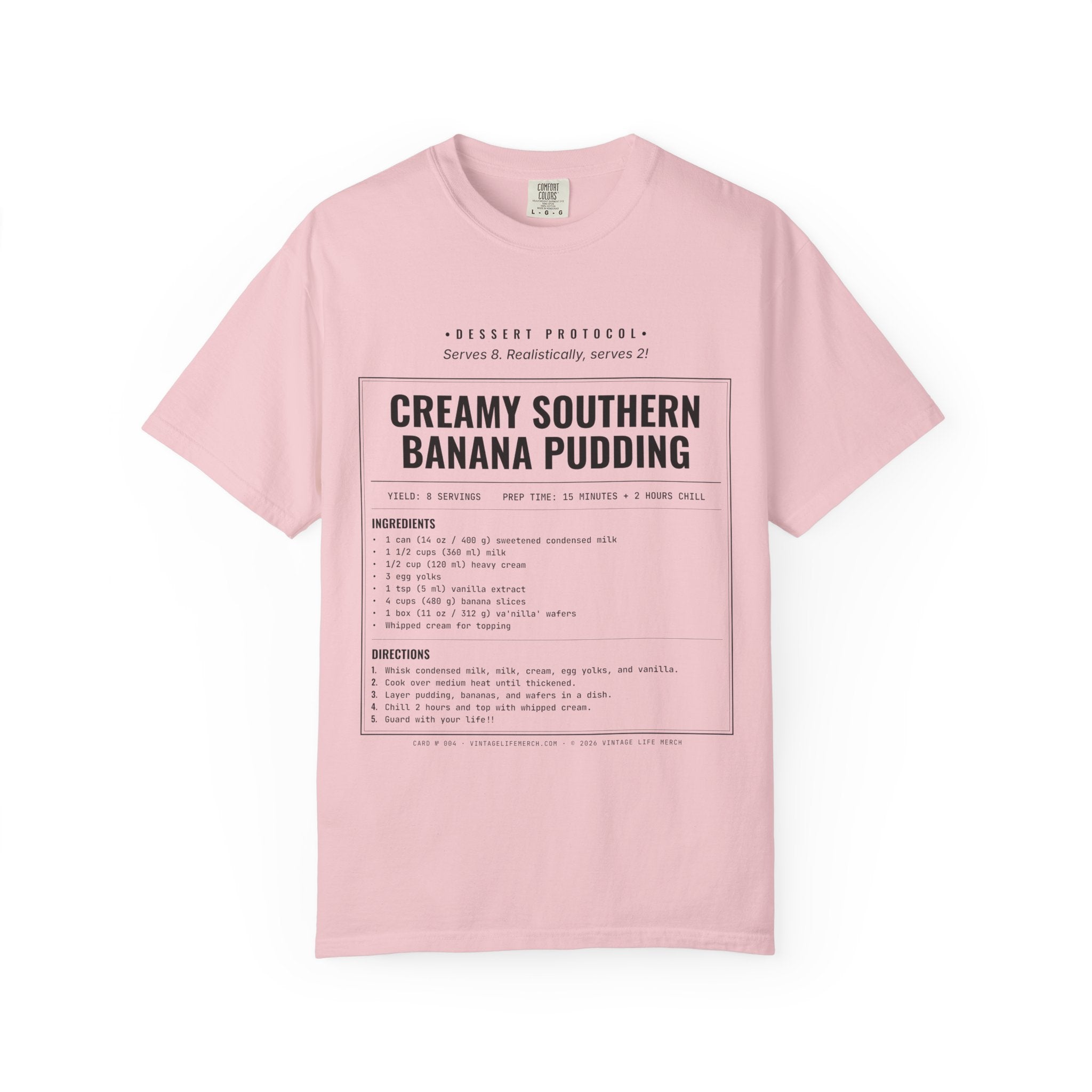 Creamy Banana Pudding Recipe Shirt | Southern Vintage Tee