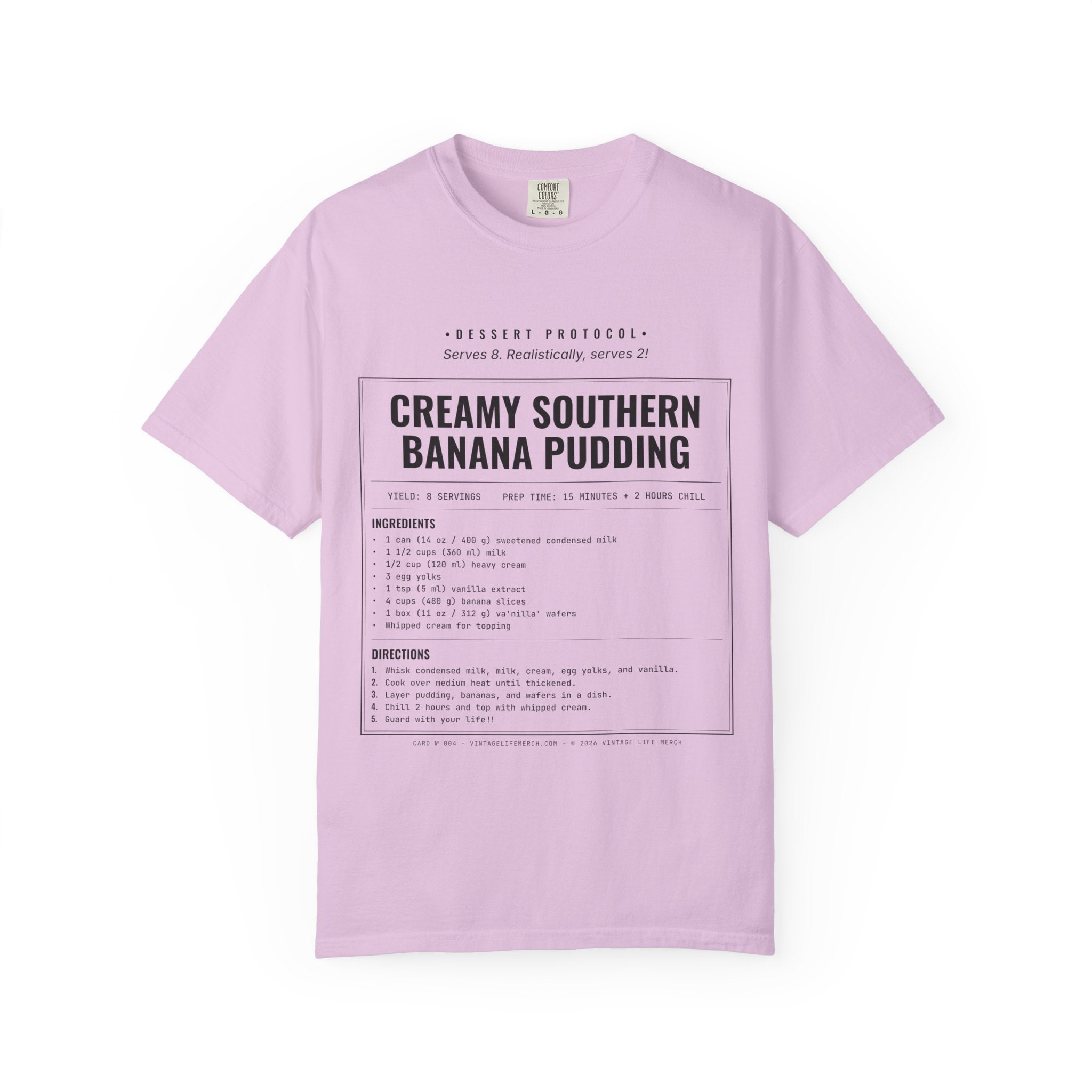 Creamy Banana Pudding Recipe Shirt | Southern Vintage Tee