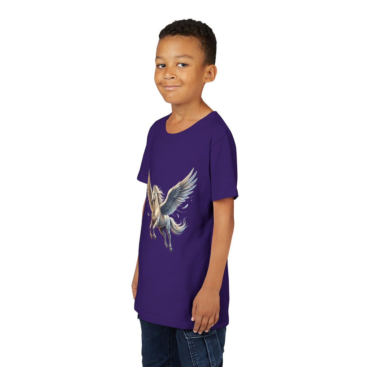 Majestic Pegasus Illustration Youth Tee | Flying Horse Graphic Tee