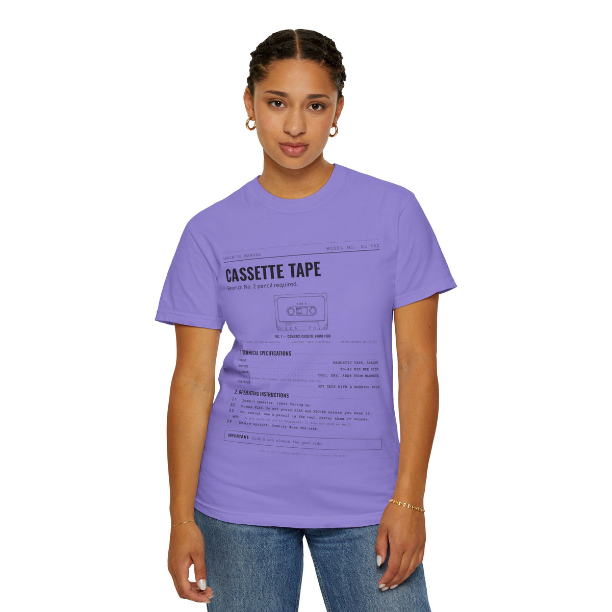 Cassette Tape Spec Sheet Shirt | Analog Life Vintage Tee