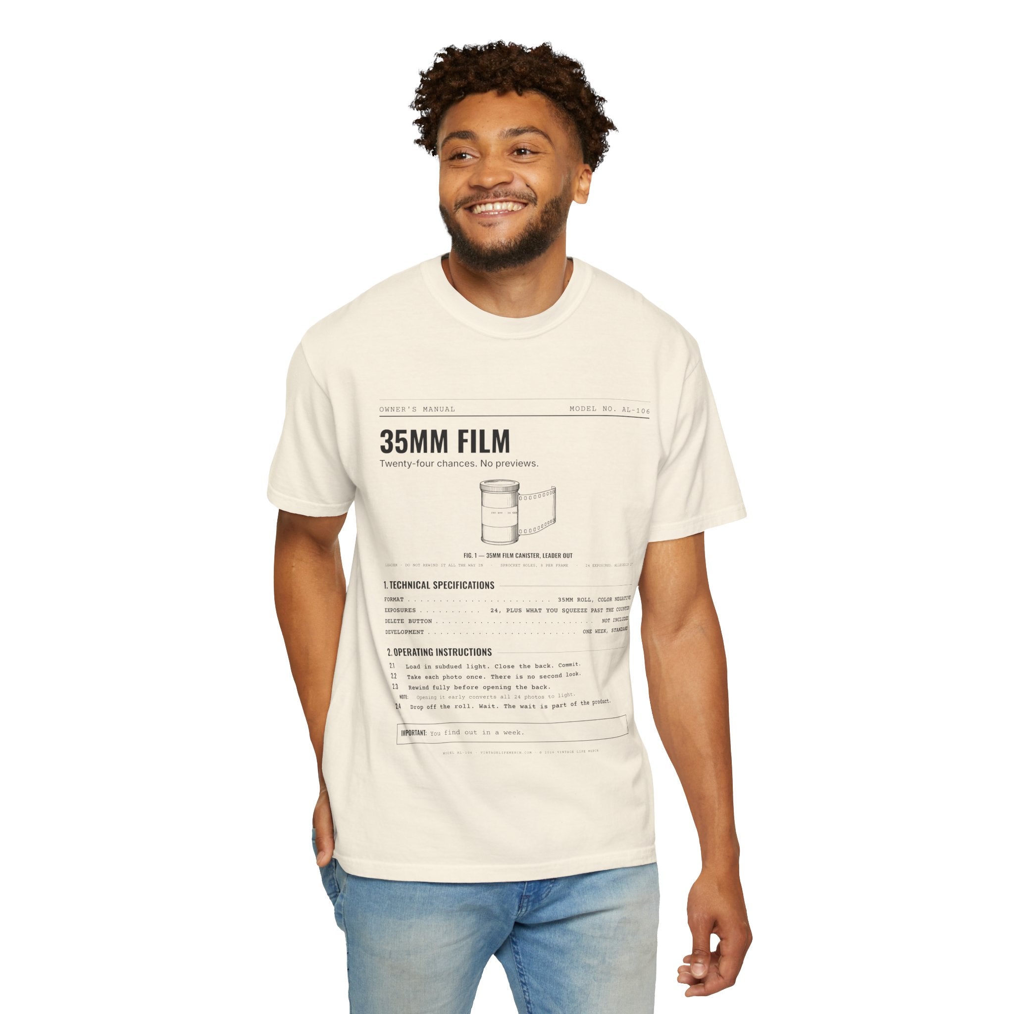 35mm Film Spec Sheet Shirt | Analog Life Vintage Tee