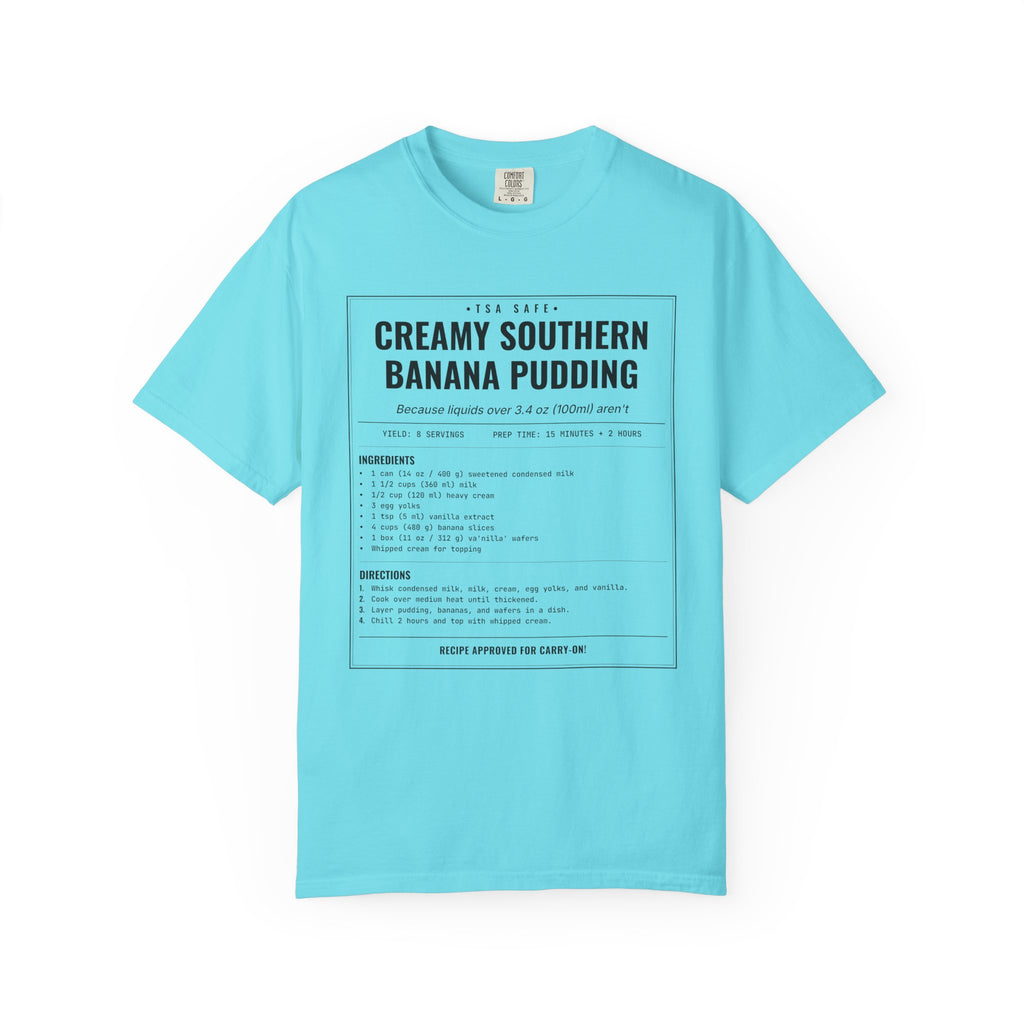 Creamy Southern Banana Pudding | Vintage Recipe Card T-Shirt — Black Ink