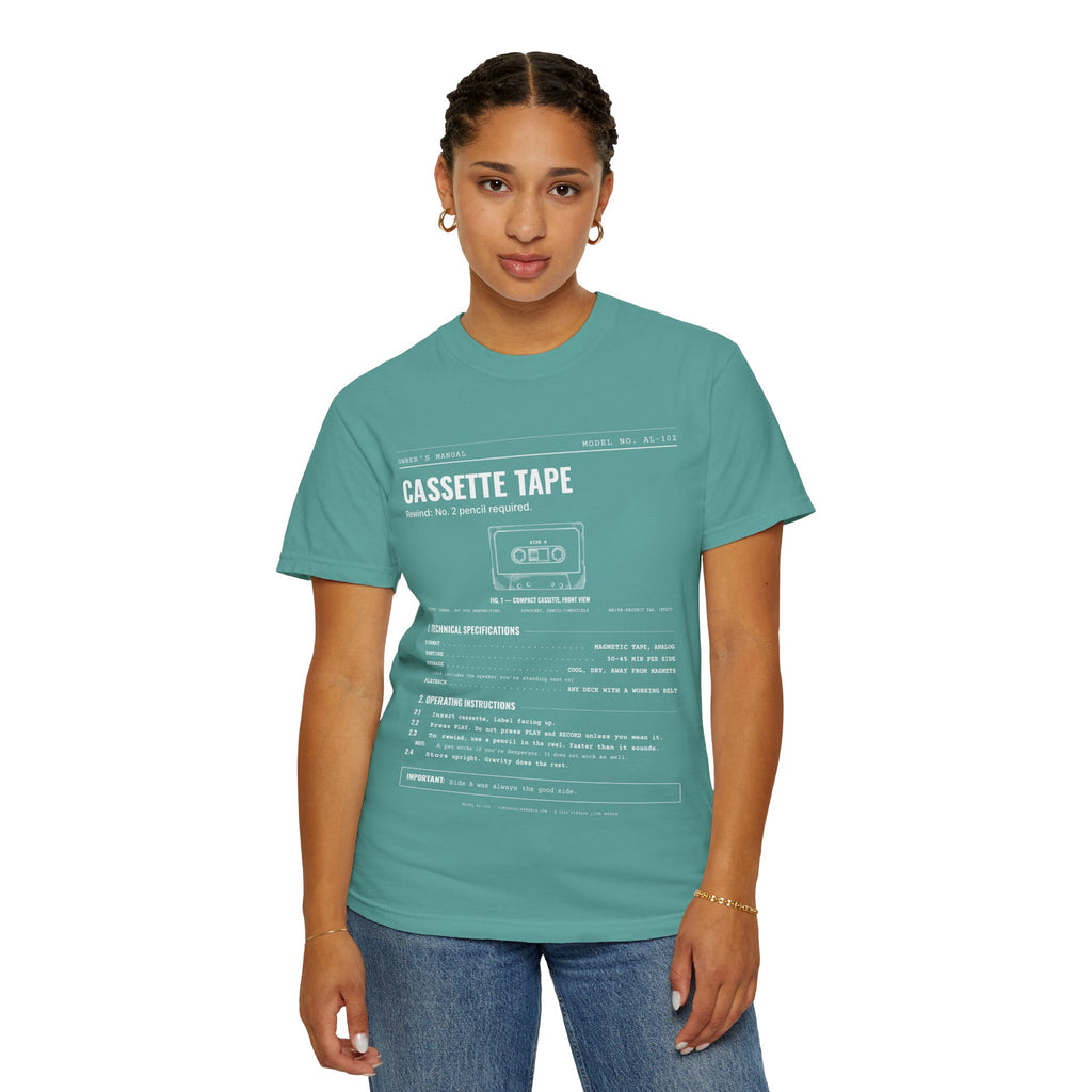 Cassette Tape Spec Sheet Shirt | Analog Life Vintage Tee