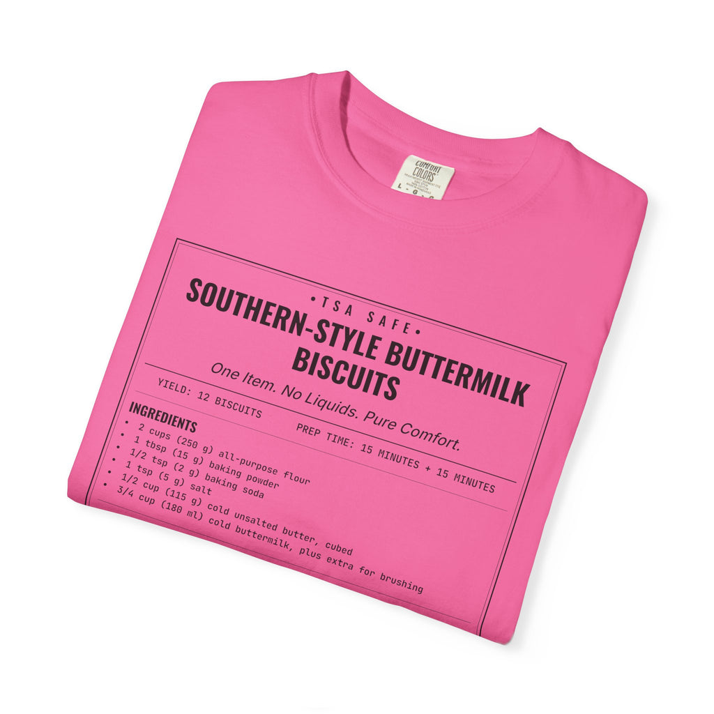 Southern Style Buttermilk Biscuits | Vintage Recipe Card T-Shirt — Black Ink