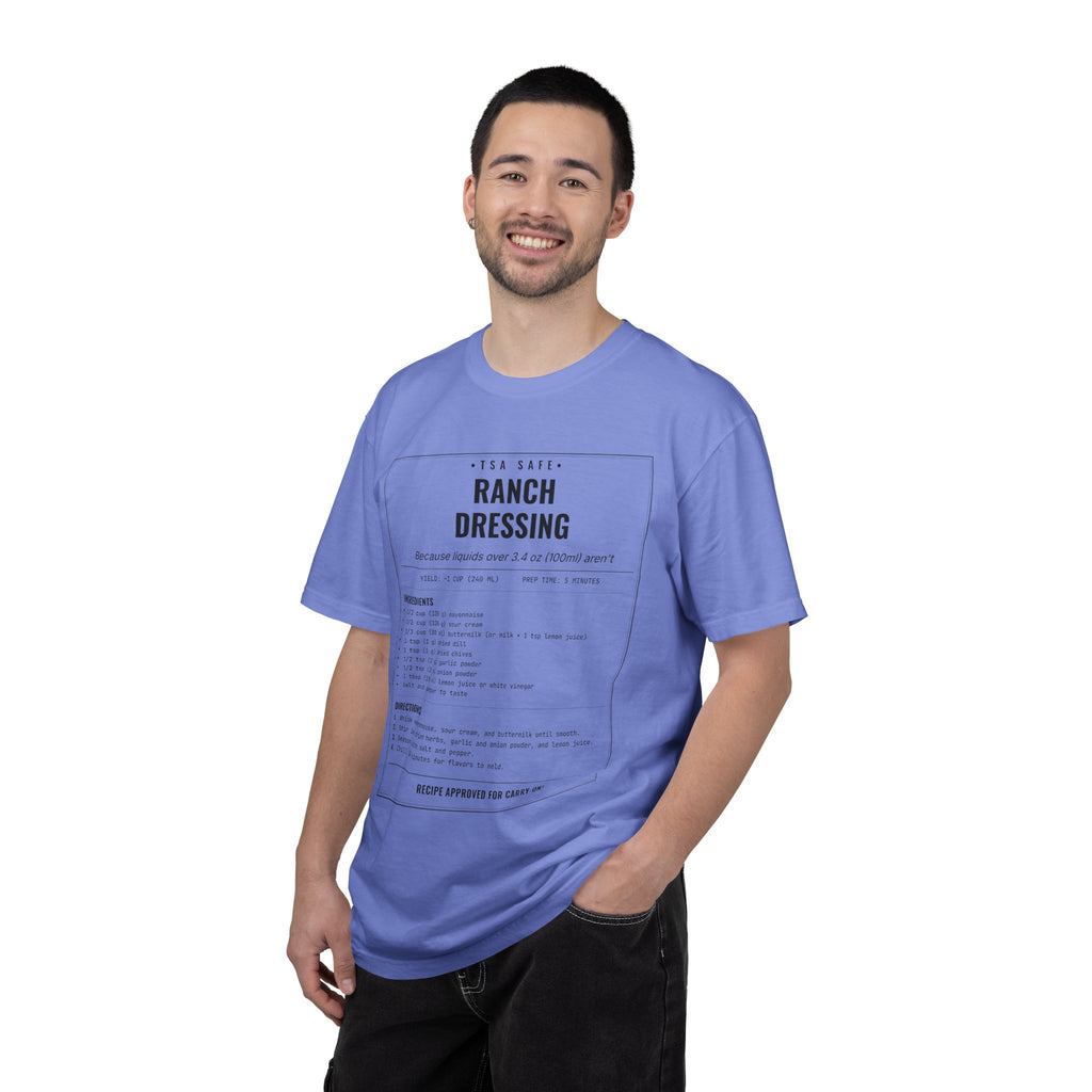TSA-Safe Ranch Dressing | Vintage Recipe Card T-Shirt — Black Ink