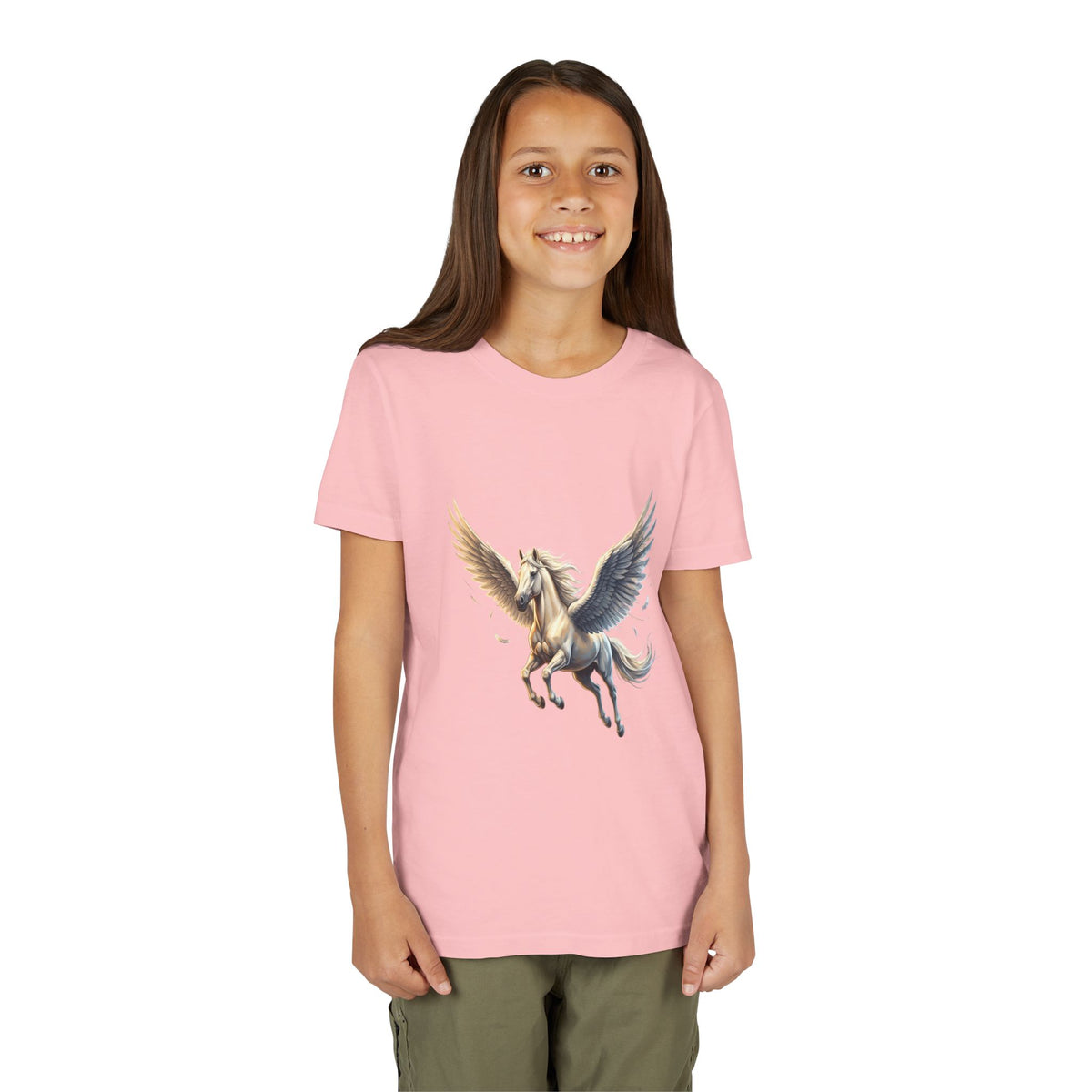 Majestic Pegasus Illustration Youth Tee | Flying Horse Graphic Tee