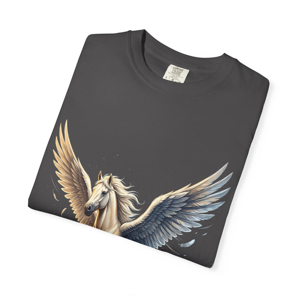 Majestic Pegasus Illustration T-shirt | Flying Horse Graphic Tee