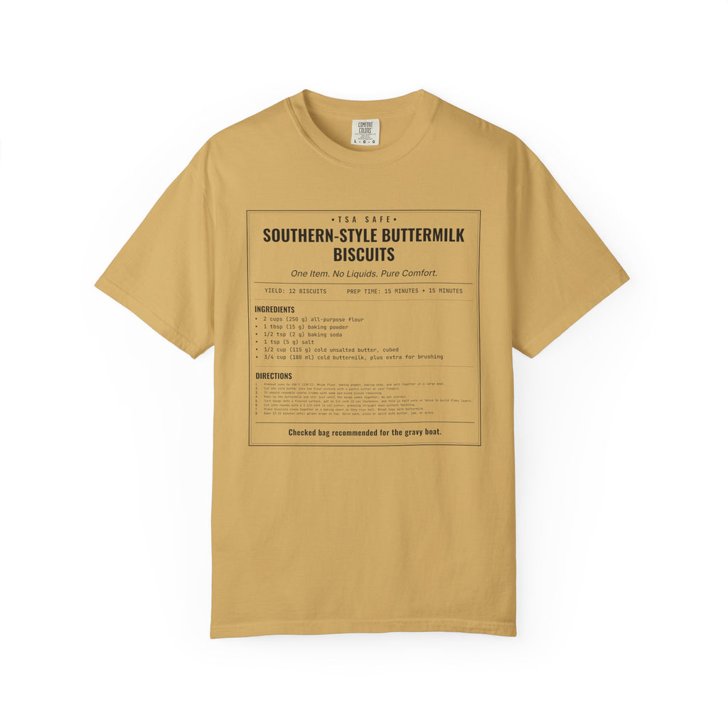 Southern Style Buttermilk Biscuits | Vintage Recipe Card T-Shirt — Black Ink