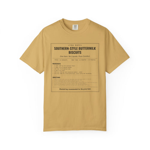 Southern Style Buttermilk Biscuits | Vintage Recipe Card T-Shirt — Black Ink