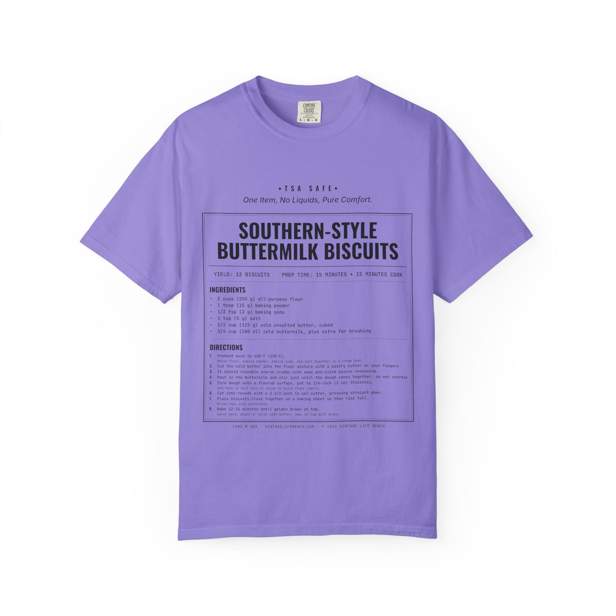Buttermilk Biscuits Recipe Shirt | Southern Vintage Tee in Violet