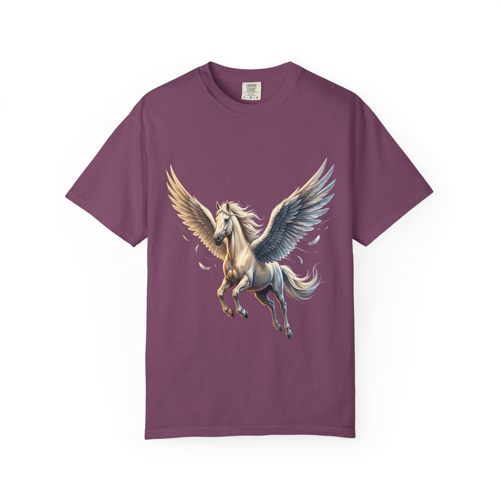 Majestic Pegasus Illustration T-shirt | Flying Horse Graphic Tee