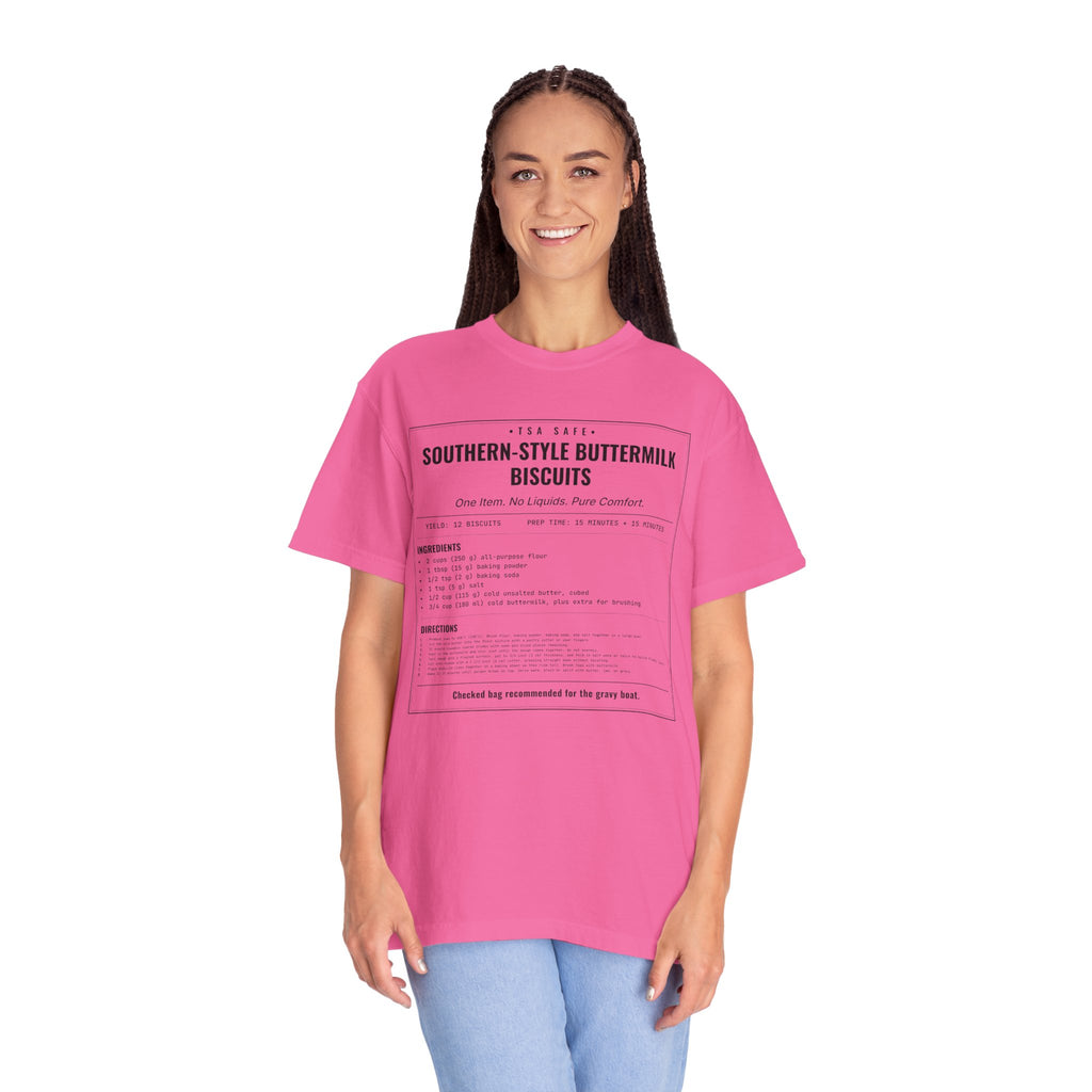 Southern Style Buttermilk Biscuits | Vintage Recipe Card T-Shirt — Black Ink