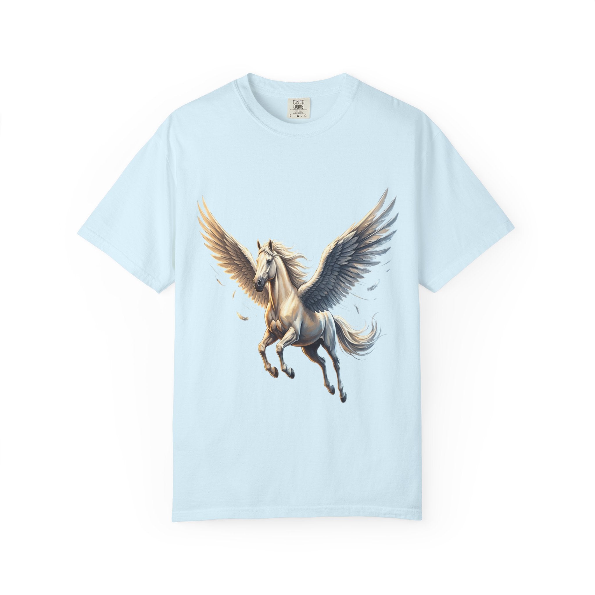 Majestic Pegasus Illustration T-shirt | Flying Horse Graphic Tee