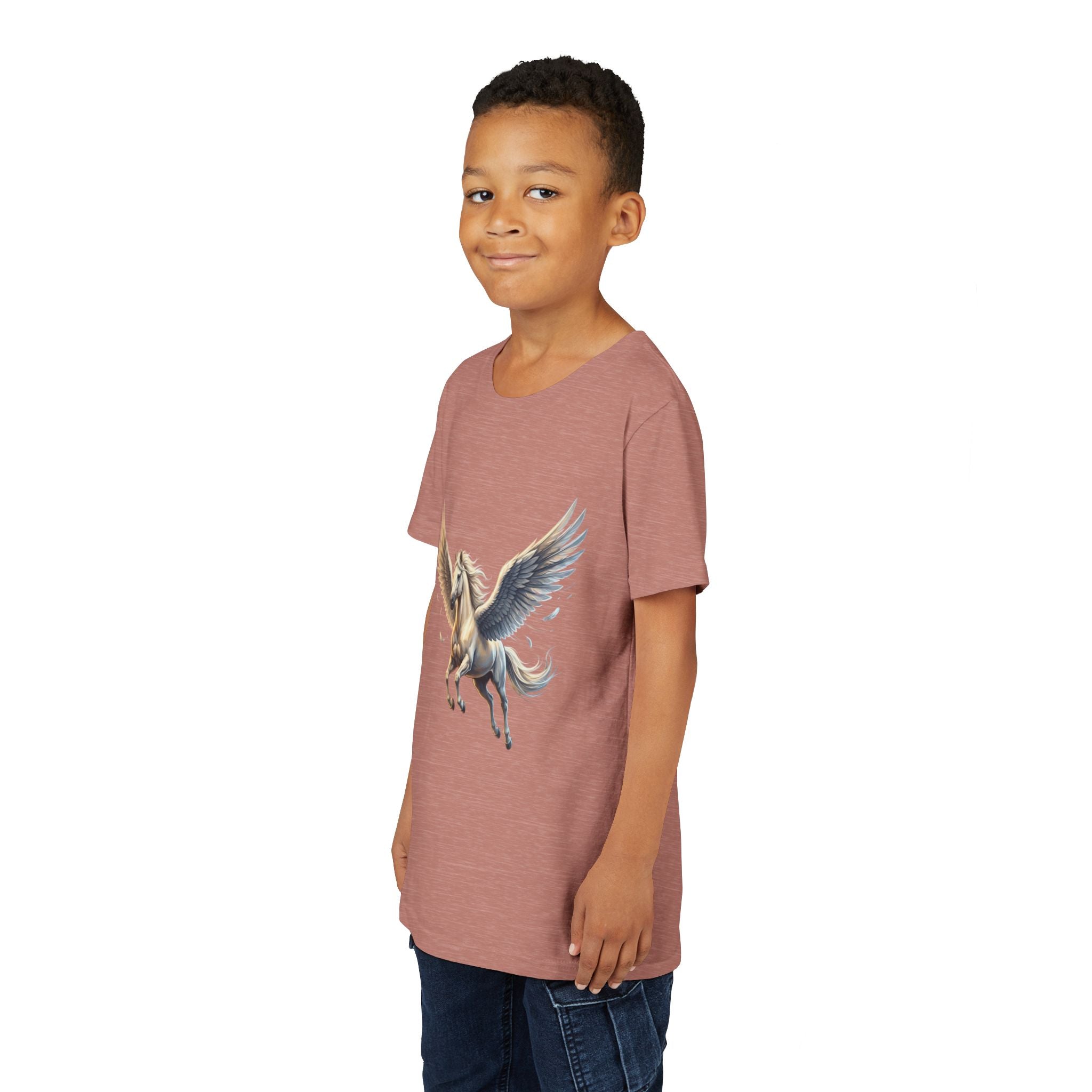 Majestic Pegasus Illustration Youth Tee | Flying Horse Graphic Tee