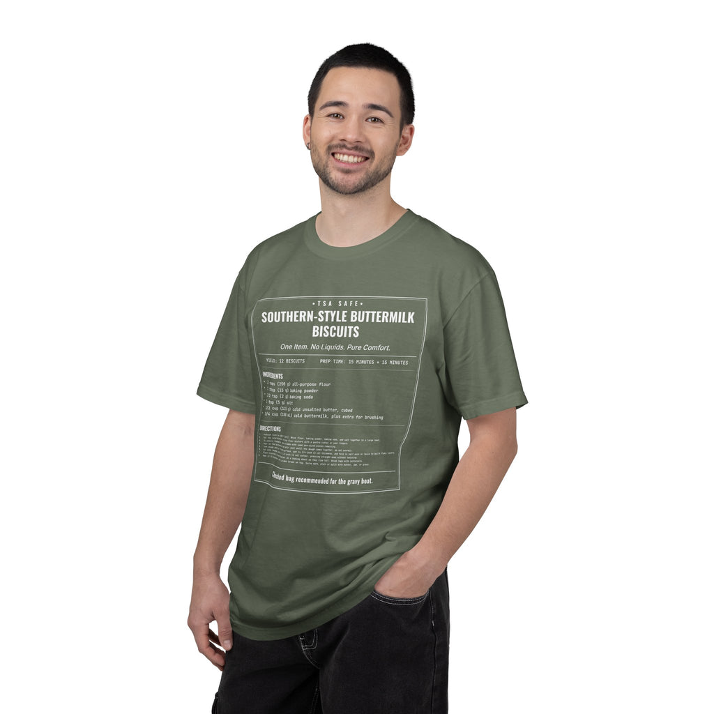 Southern Style Buttermilk Biscuits | Vintage Recipe Card T-Shirt — White Ink