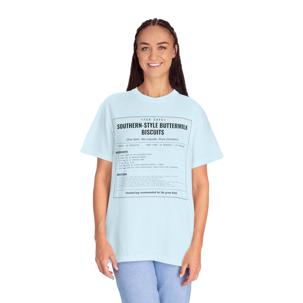 Southern Style Buttermilk Biscuits | Vintage Recipe Card T-Shirt — Black Ink