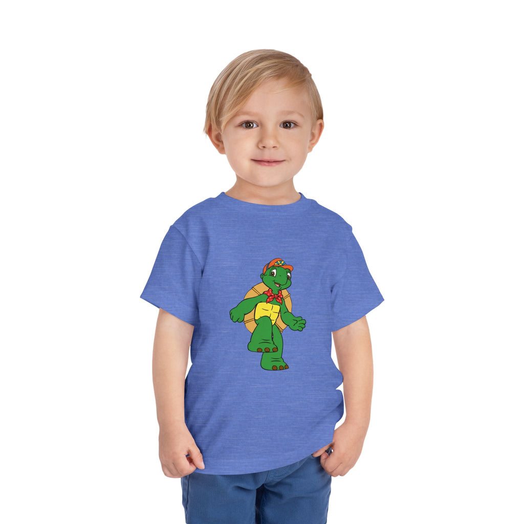 Kids Turtle Graphic Toddler Tee | Retro Cartoon Turtle in Cap