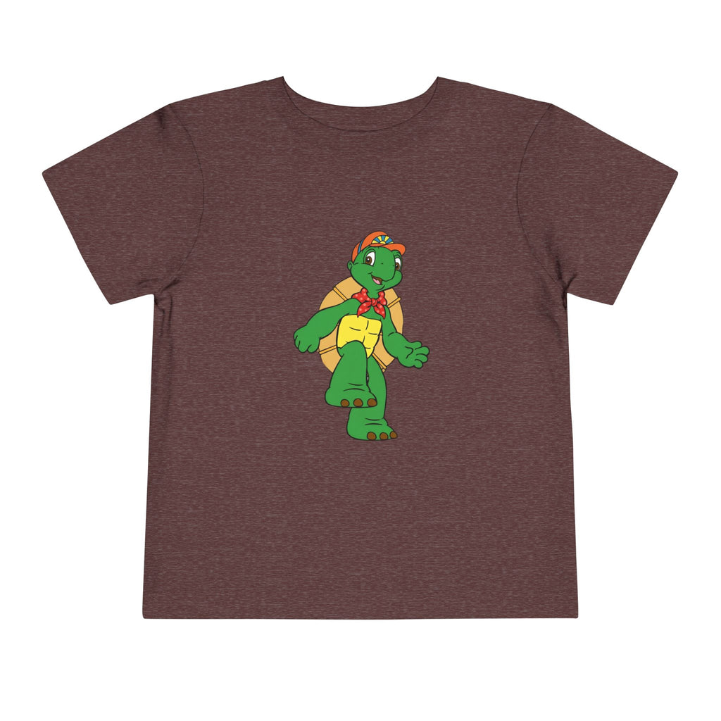 Kids Turtle Graphic Toddler Tee | Retro Cartoon Turtle in Cap