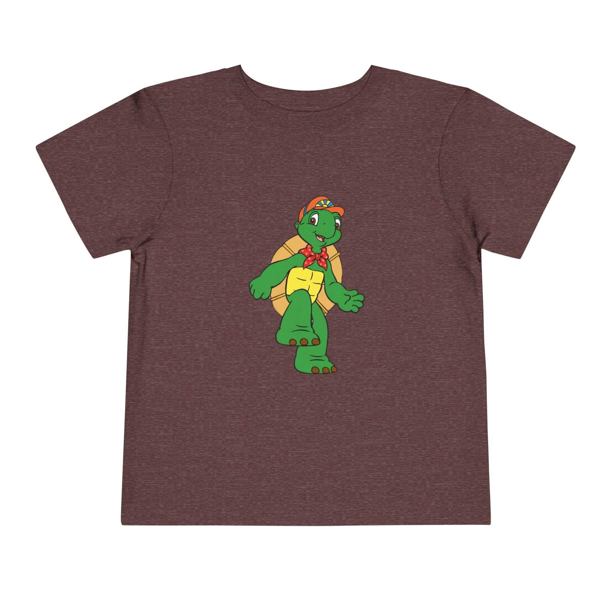 Kids Turtle Graphic Toddler Tee | Retro Cartoon Turtle in Cap