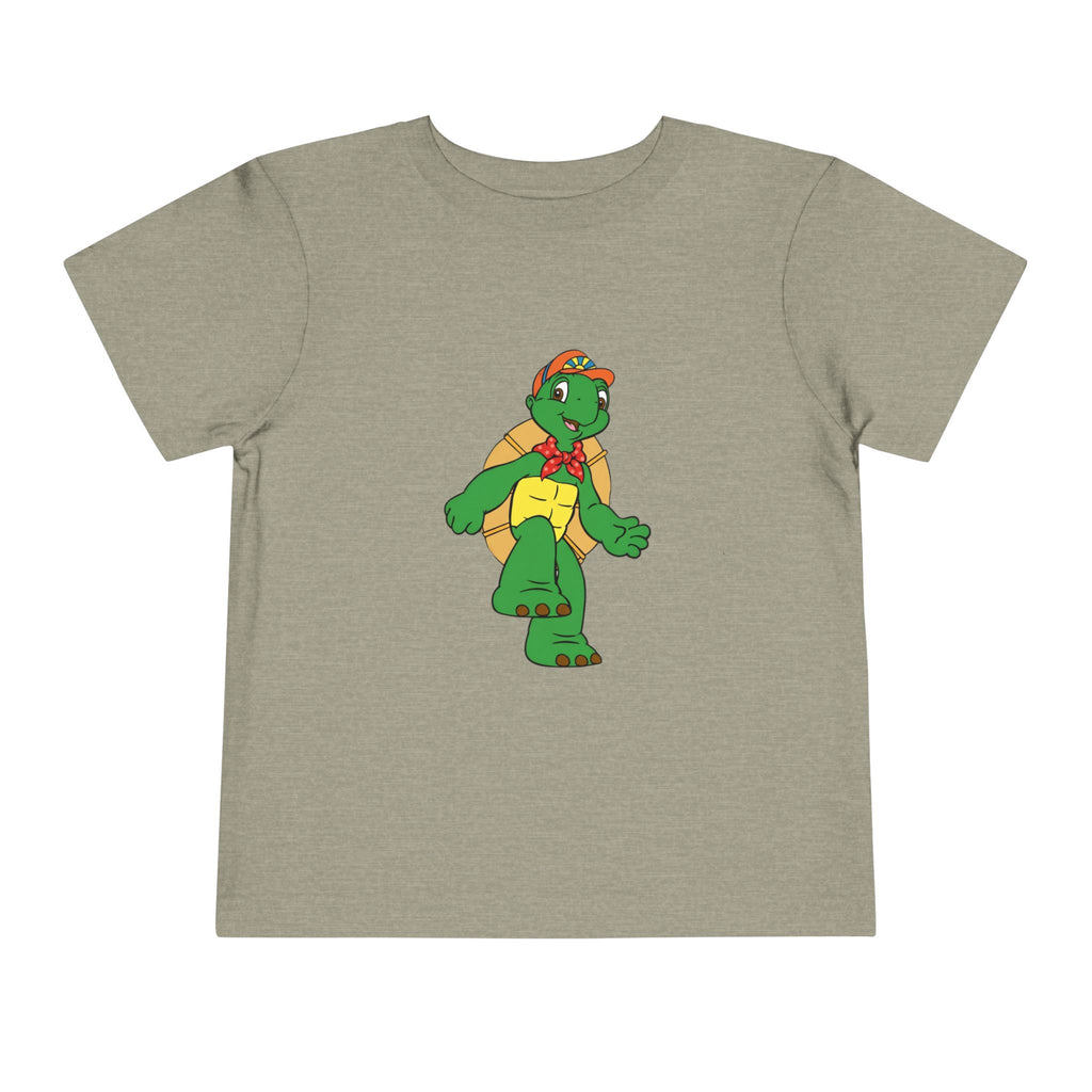 Kids Turtle Graphic Toddler Tee | Retro Cartoon Turtle in Cap