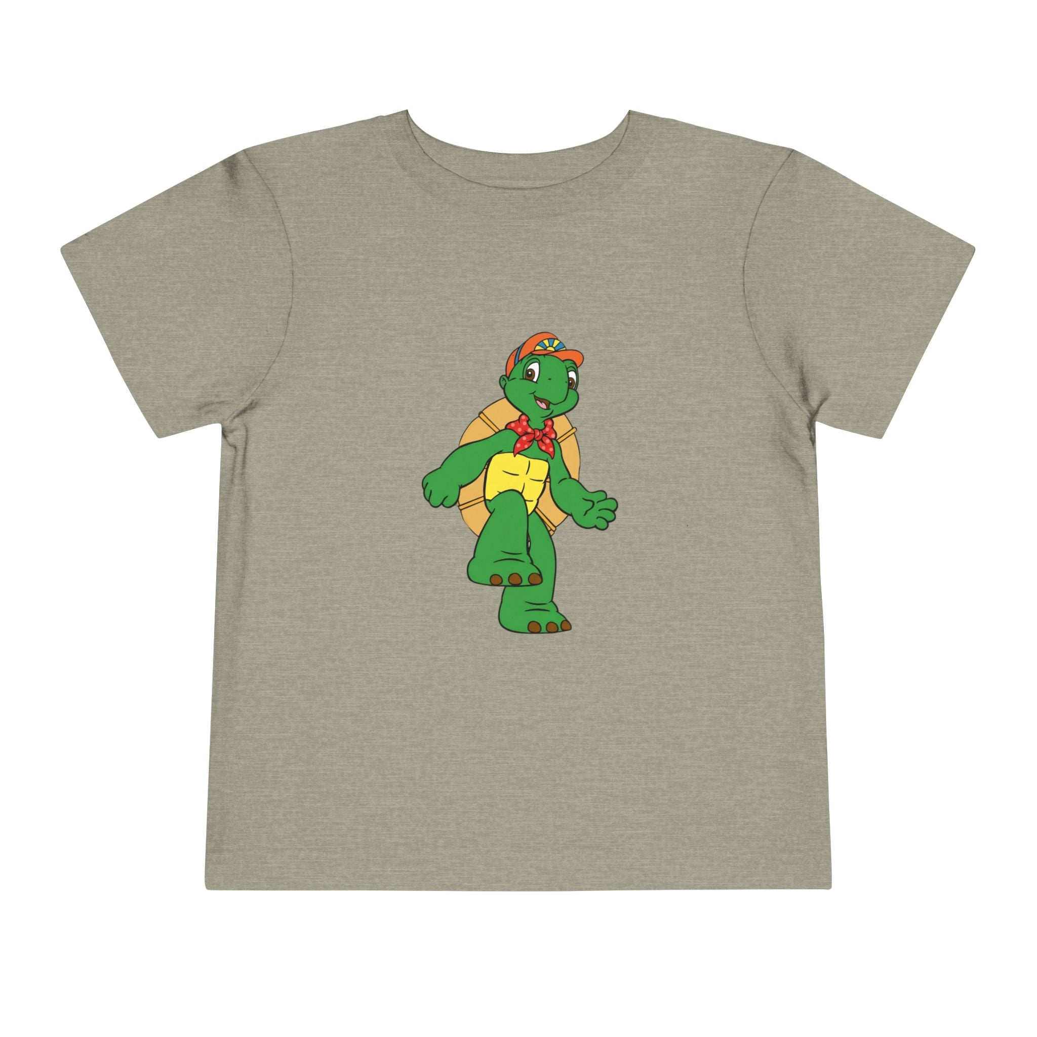 Kids Turtle Graphic Toddler Tee | Retro Cartoon Turtle in Cap