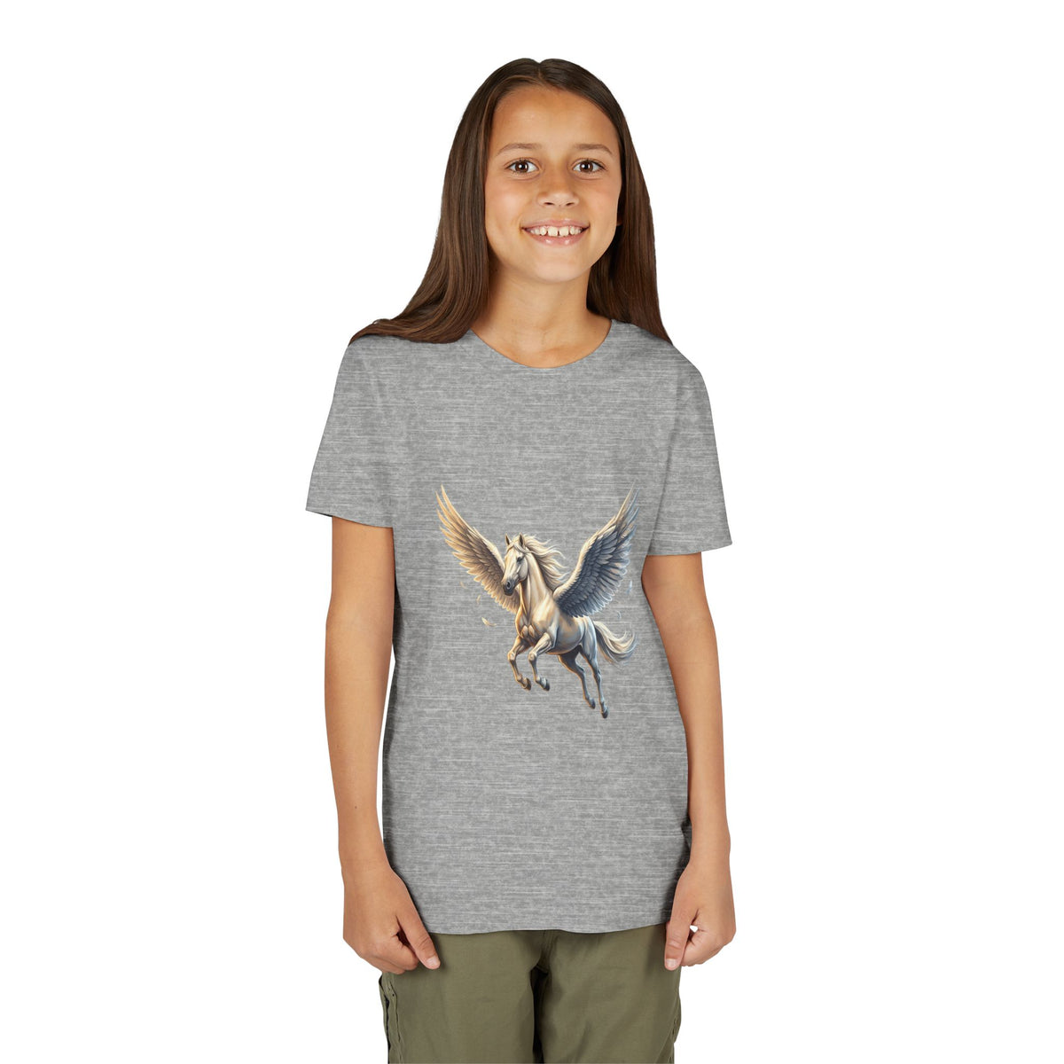 Majestic Pegasus Illustration Youth Tee | Flying Horse Graphic Tee