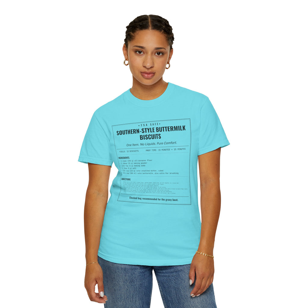 Southern Style Buttermilk Biscuits | Vintage Recipe Card T-Shirt — Black Ink