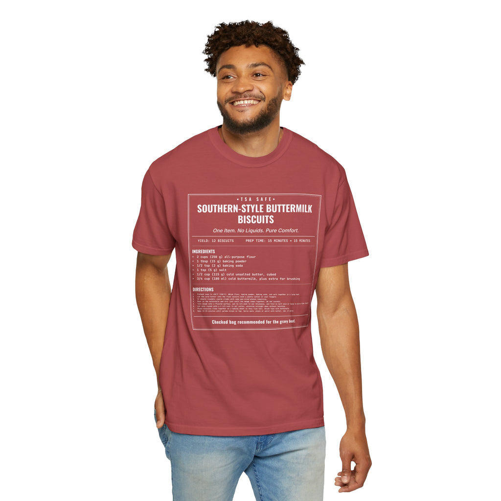 Southern Style Buttermilk Biscuits | Vintage Recipe Card T-Shirt — White Ink