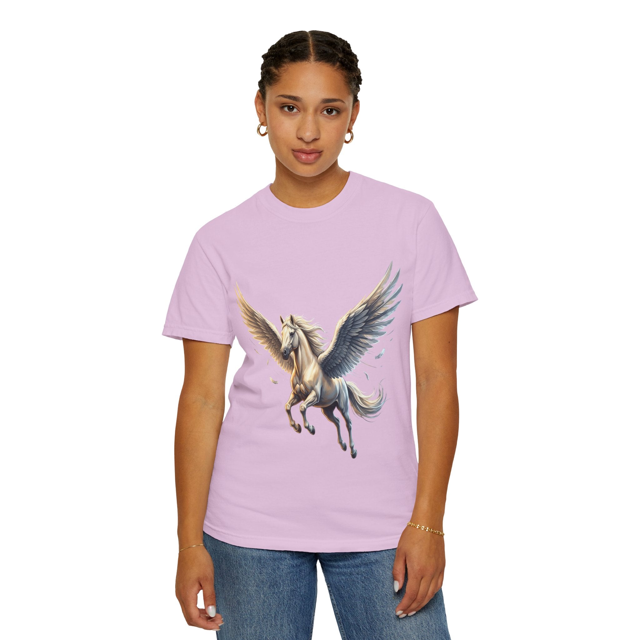 Majestic Pegasus Illustration T-shirt | Flying Horse Graphic Tee