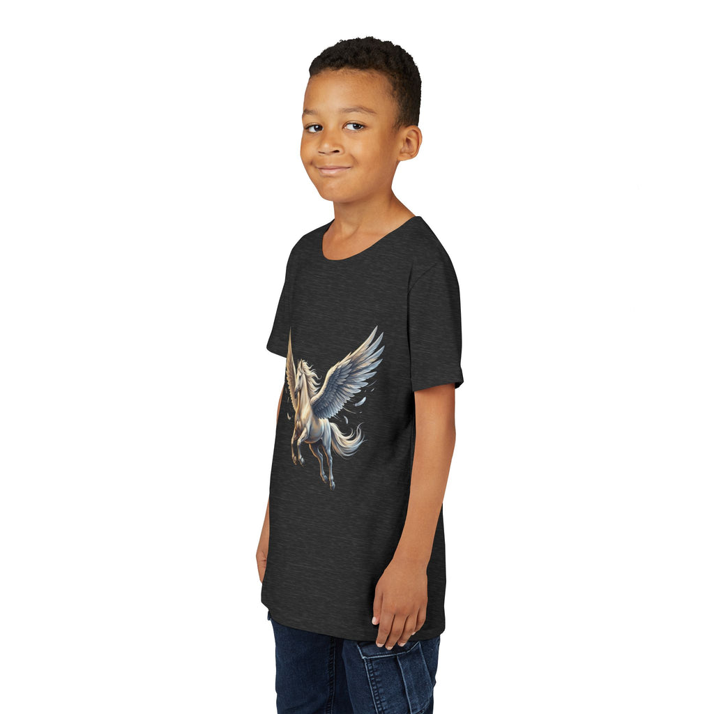 Majestic Pegasus Illustration Youth Tee | Flying Horse Graphic Tee