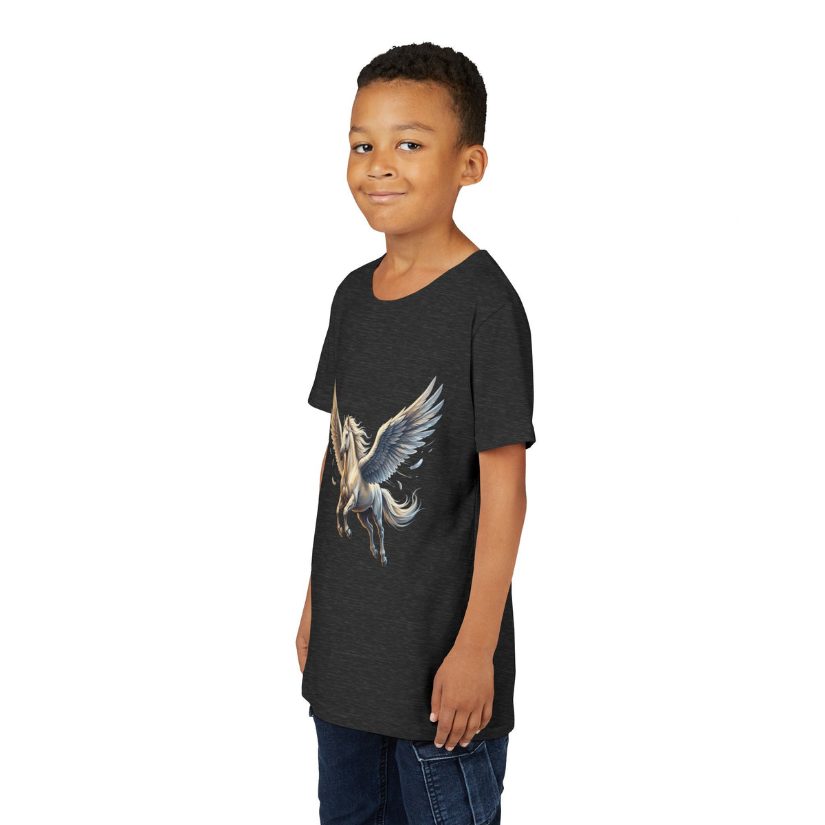 Majestic Pegasus Illustration Youth Tee | Flying Horse Graphic Tee