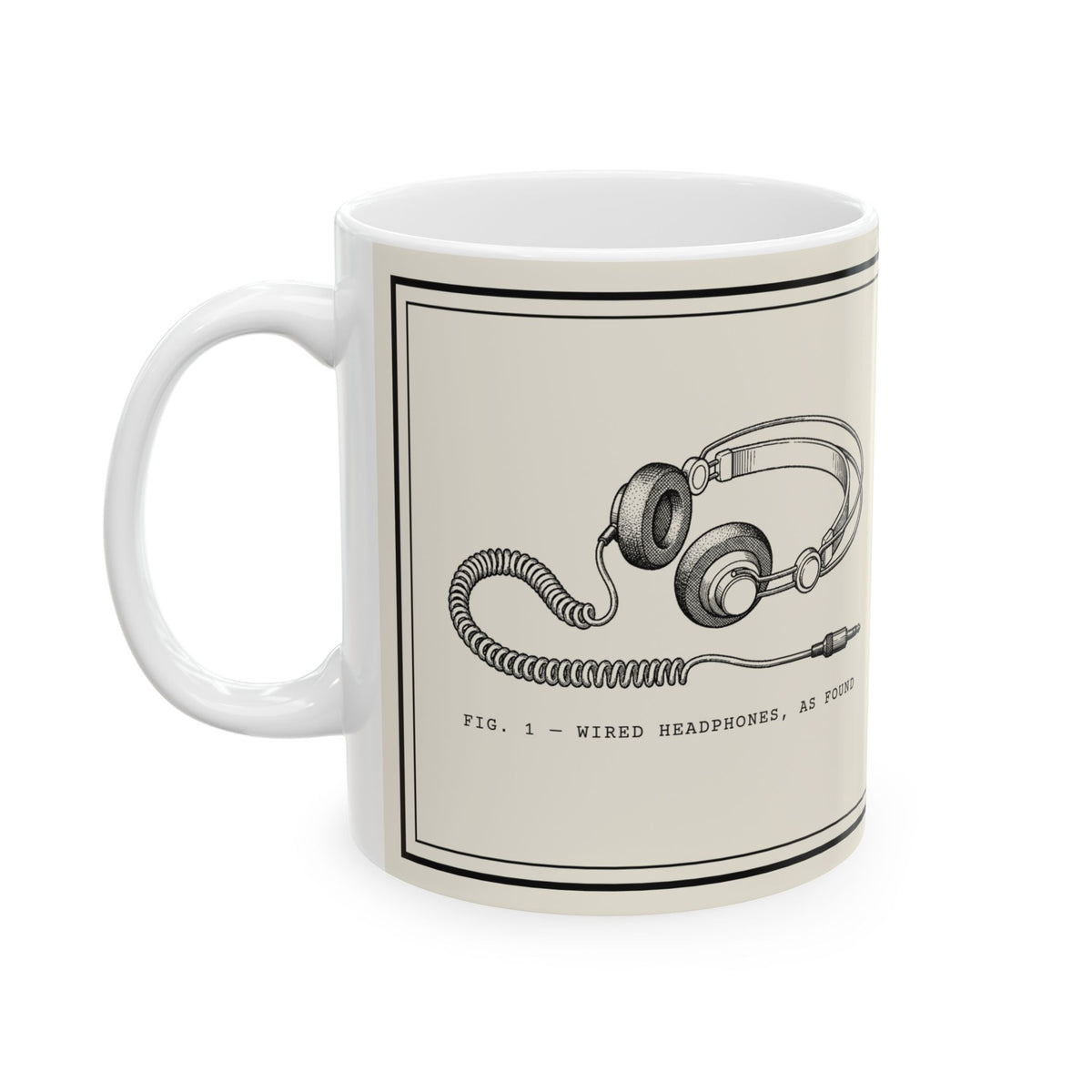 Wired Headphones Owner's Manual Mug | Retro Analog Life Coffee Mug