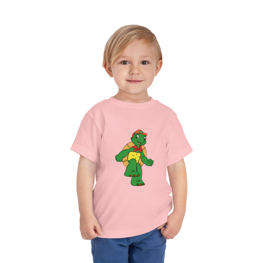 Kids Turtle Graphic Toddler Tee | Retro Cartoon Turtle in Cap