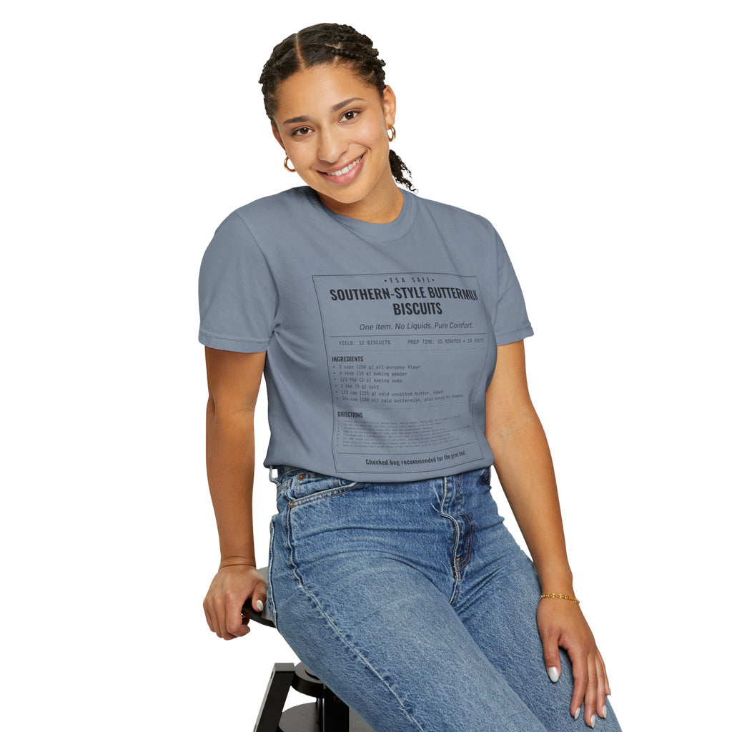 Southern Style Buttermilk Biscuits | Vintage Recipe Card T-Shirt — Black Ink