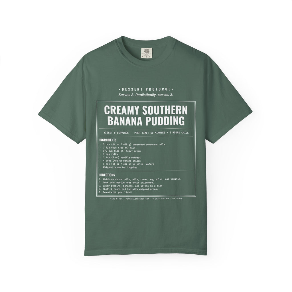 Creamy Banana Pudding Recipe Shirt | Southern Vintage Tee