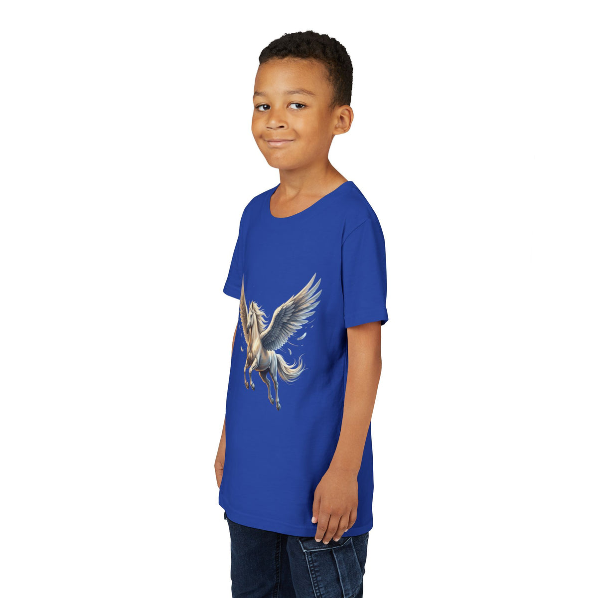 Majestic Pegasus Illustration Youth Tee | Flying Horse Graphic Tee