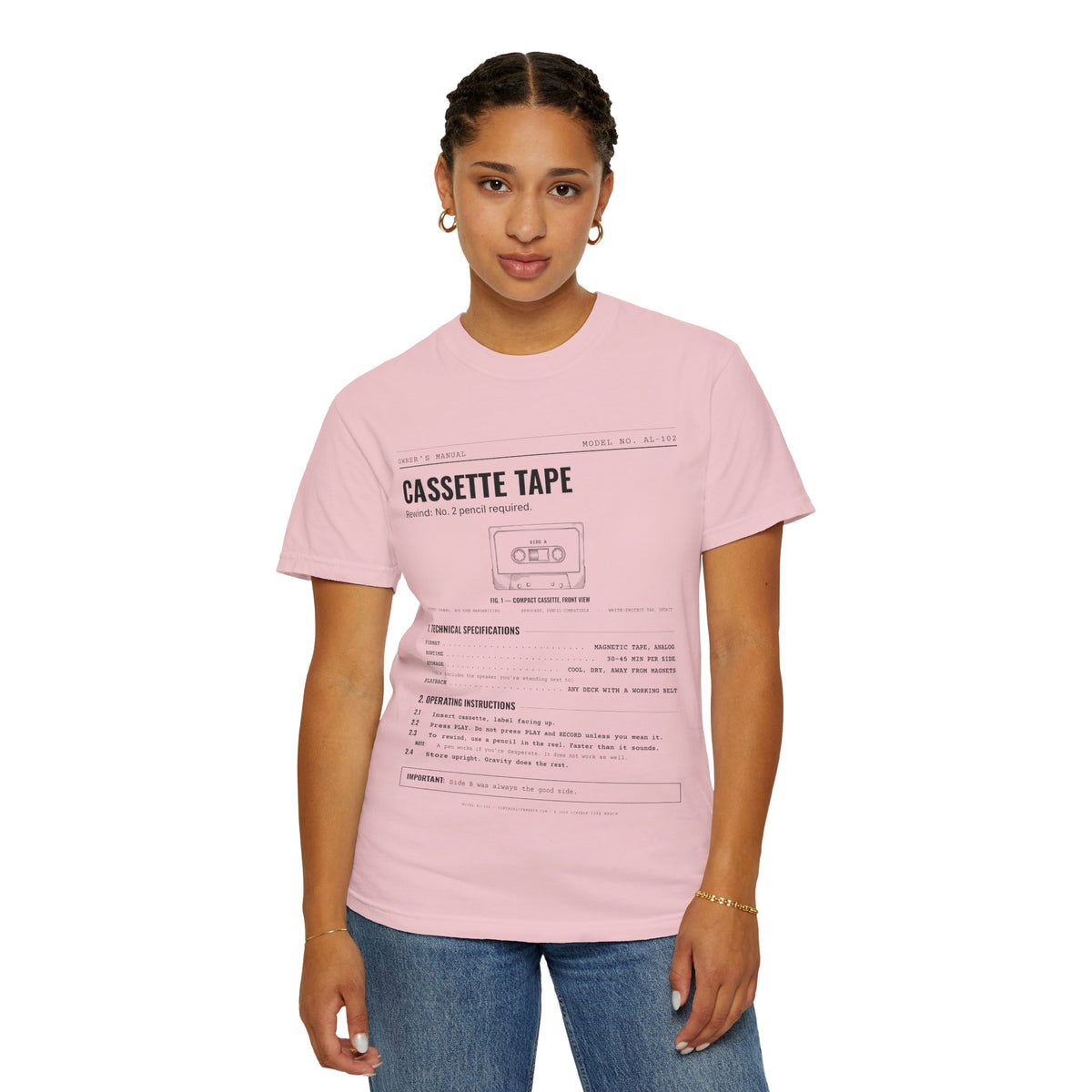 Cassette Tape Spec Sheet Shirt | Analog Life Vintage Tee