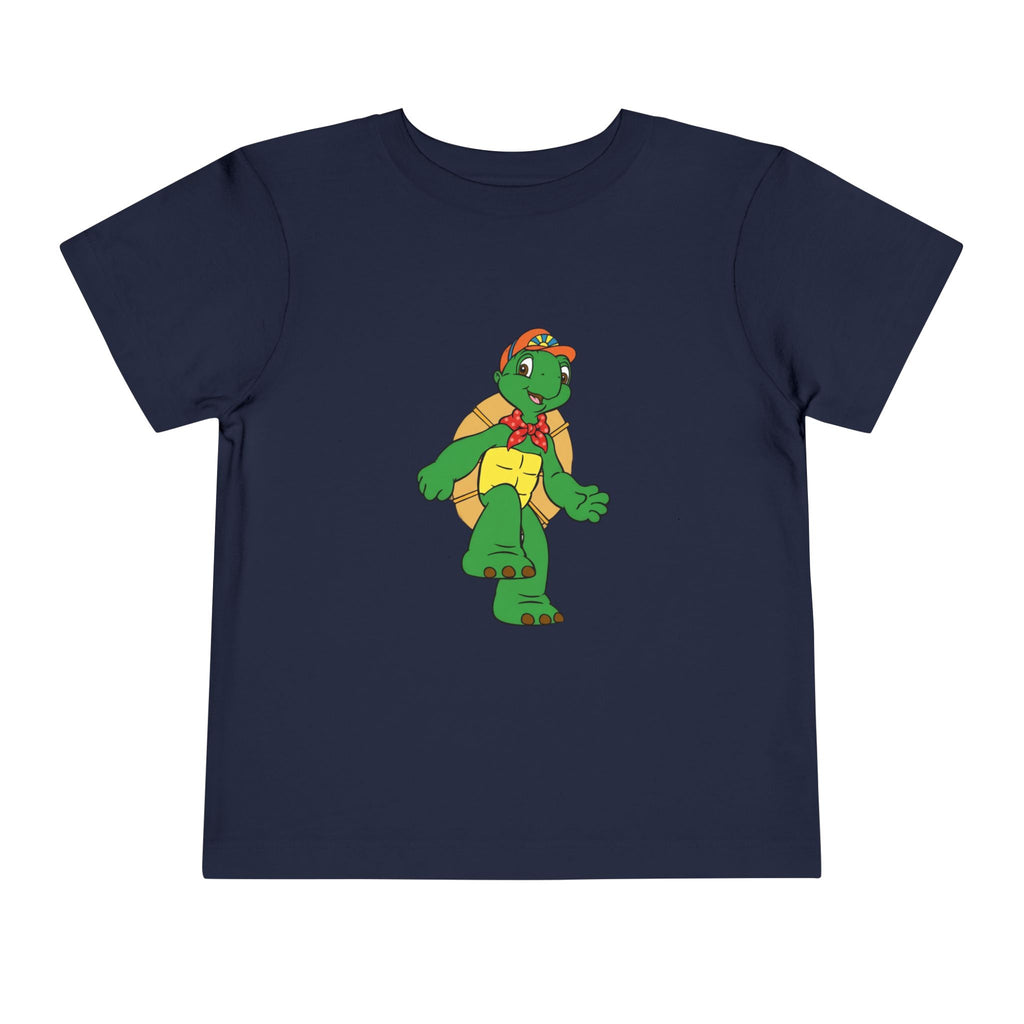Kids Turtle Graphic Toddler Tee | Retro Cartoon Turtle in Cap