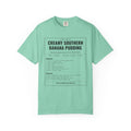 Creamy Southern Banana Pudding | Vintage Recipe Card T-Shirt — Black Ink