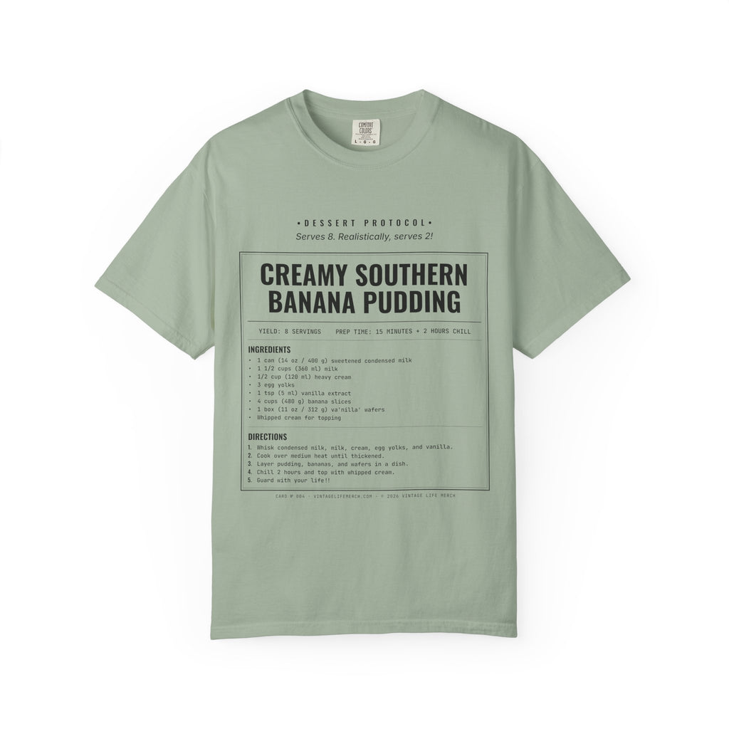 Creamy Banana Pudding Recipe Shirt | Southern Vintage Tee