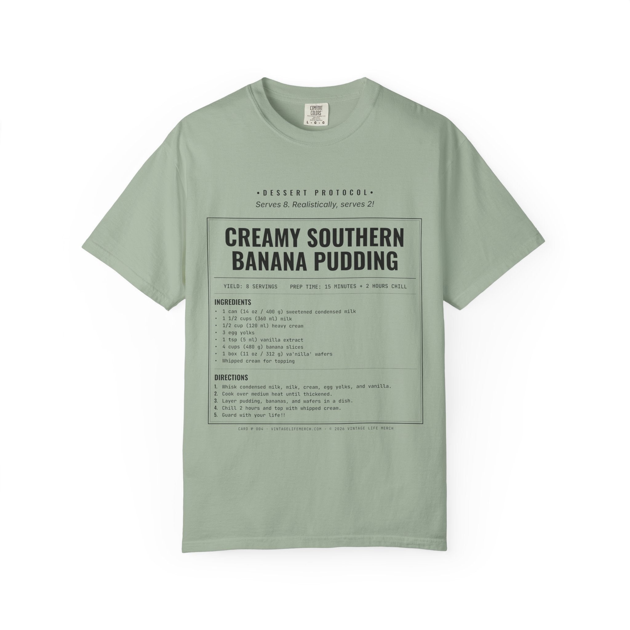 Creamy Banana Pudding Recipe Shirt | Southern Vintage Tee