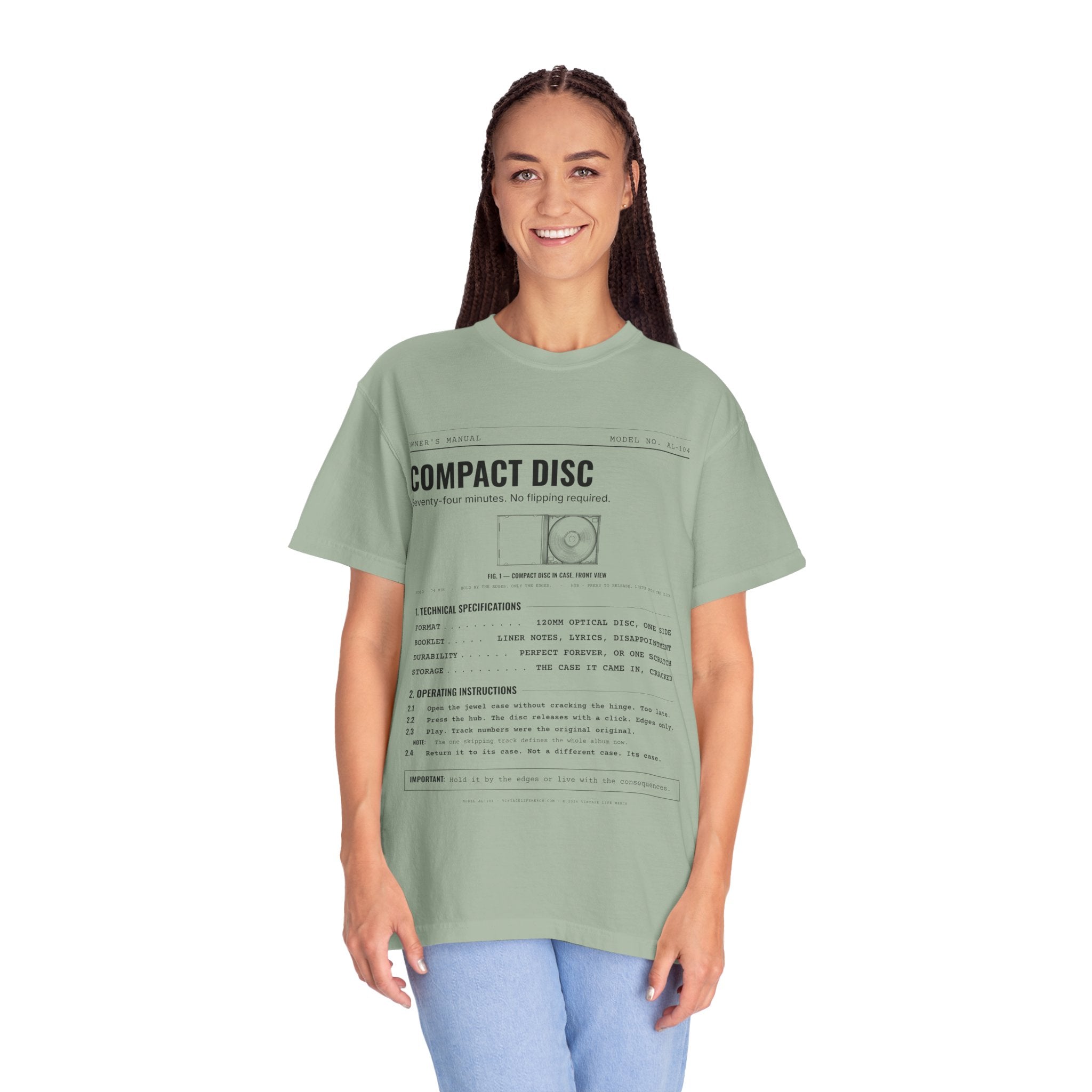 Compact Disc Spec Sheet Shirt | Analog Life Vintage Tee