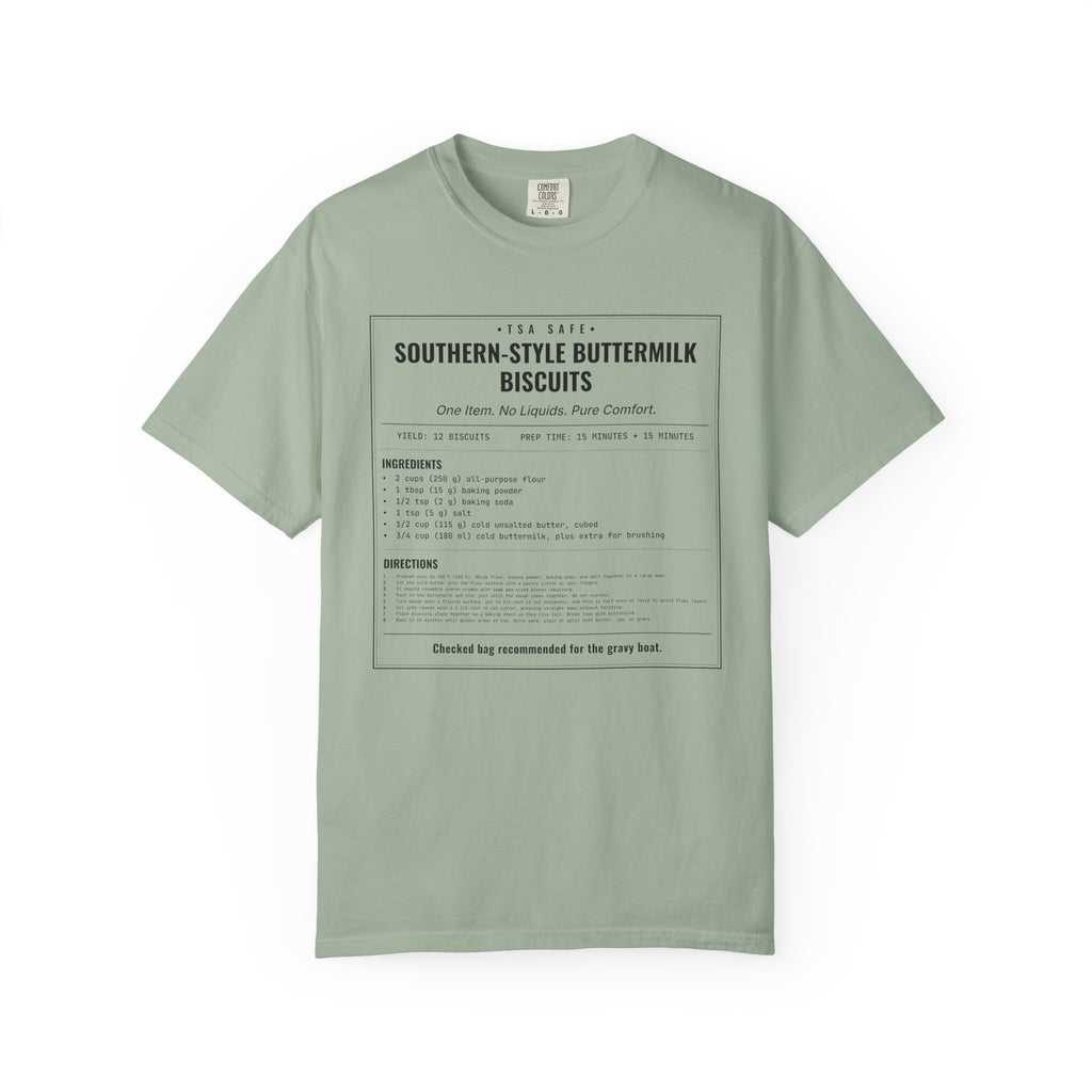 Southern Style Buttermilk Biscuits | Vintage Recipe Card T-Shirt — Black Ink