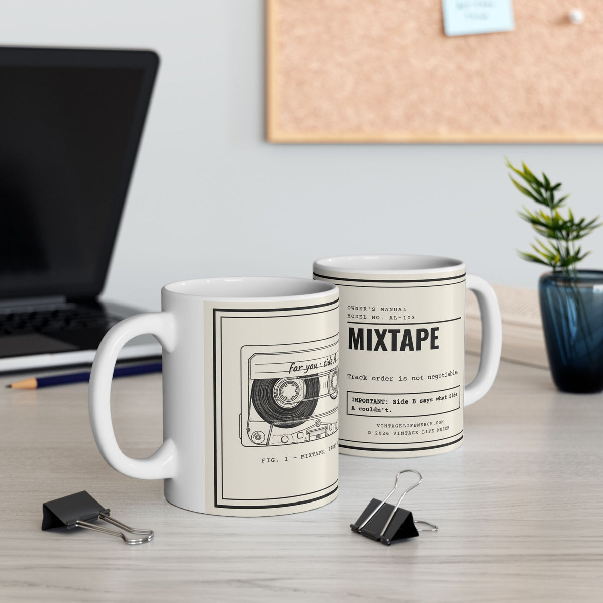 Mixtape Owner's Manual Mug | Retro Analog Life Coffee Mug