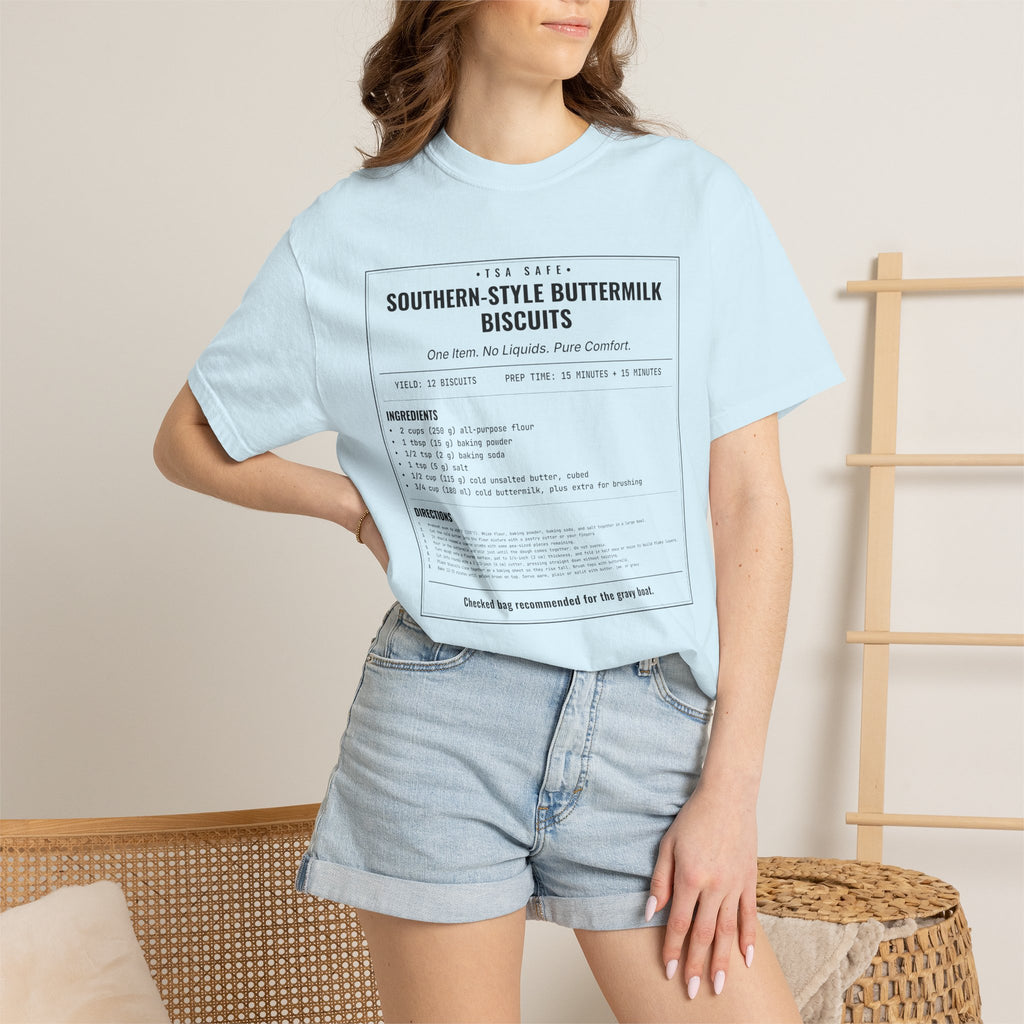 Southern Style Buttermilk Biscuits | Vintage Recipe Card T-Shirt — Black Ink