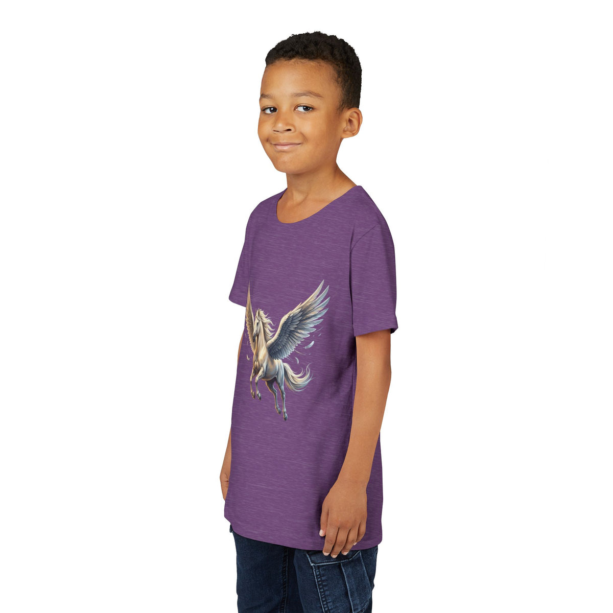 Majestic Pegasus Illustration Youth Tee | Flying Horse Graphic Tee