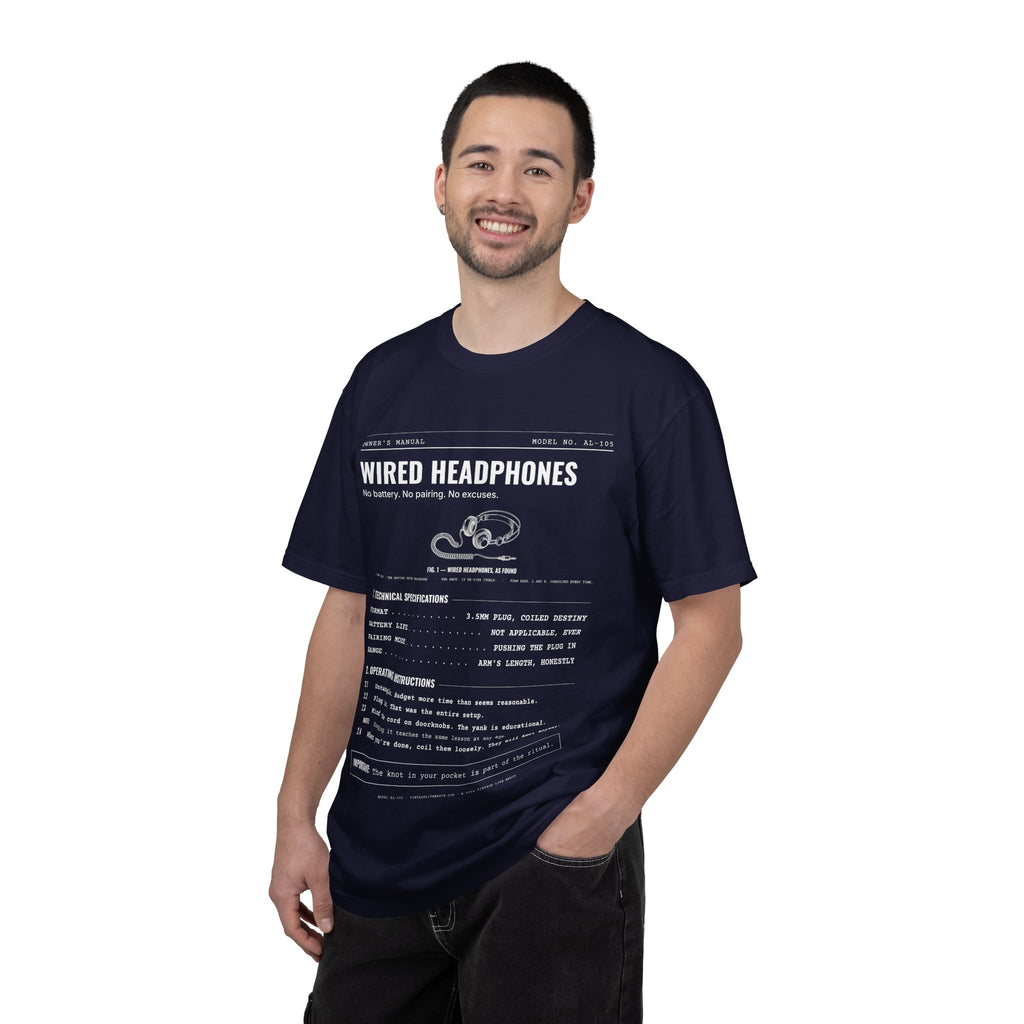 Wired Headphones Spec Sheet Shirt | Analog Life Vintage Tee